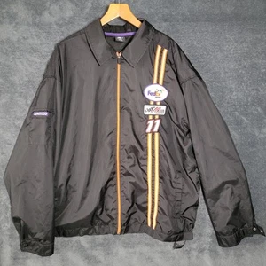 FedEx Racing Jacke Herren Extra Large Schwarz Nascar Denny Hamlin Starter Polyester - Bild 1 von 9