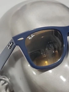 RAR! Farbige Ray-Ban Sonnenbrille 50 mm OG Wayfarer marineblaues Gestell braune Gläser mit Farbverlauf - Bild 1 von 14