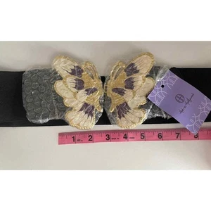 Butterfly Belt with Gold Purple Clasp New With tags - Picture 1 of 7