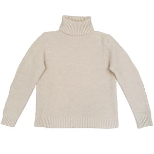J.Crew Classic Turtleneck Sweater Wool Blend S Cream Preppy Fisherman - Picture 1 of 10