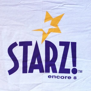 Starz Encore Cable TV Canal Hombres XL Camisa Años 90 De Colección EE. UU. HBO Showtime Promo Película - Imagen 1 de 6