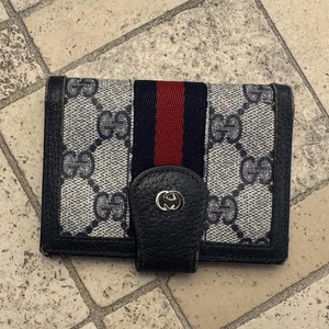 Vintage Gucci Wallet 90s All Over Print - Picture 1 of 2