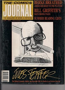 Comics Journal#124 1988 JULES FEIFFER 60 PAGE INTERVIEW,BILL GRIFFITH - Picture 1 of 1