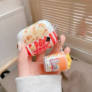 ON SALE!!! Popcorn AirPods Case Apple AirPods Pro Cute Apple snack GIFT - Foto 1 di 11