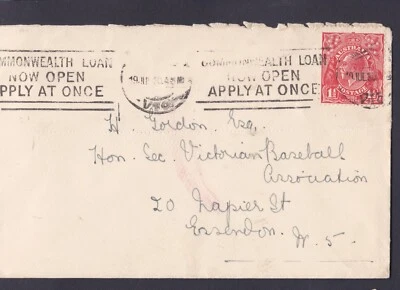 1929 KING GEORGE V PRE-DECIMAL STAMP METHODIST COLLEGE COMMERCIAL COVER #B186 - Image 1 of 2