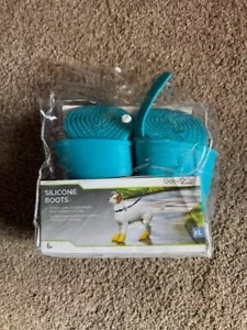 Good 2 Go Rain or Shine Silicone Dog Boots Teal Blue Size XL Booties NEW - Picture 1 of 1