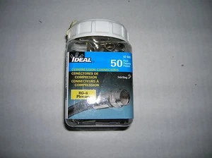 Ideal RG-6 Plenum Compression Coax Connectors 92-660 Pack of 50 NEW S1+... - Picture 1 of 1