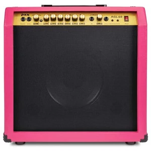 LyxPro 60W E-Gitarrenverstärker, Gitarrenverstärker mit integriertem Lautsprecher, pink - Bild 1 von 6