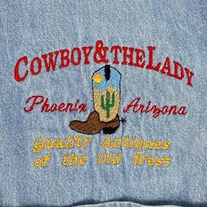 Cobra Denim Shirt Men's Large Button Cowboy & The Lady Phoenix Arizona Vintage - Picture 1 of 8