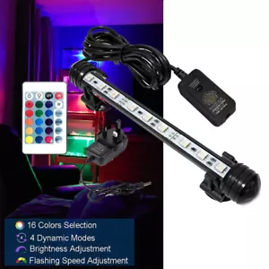 Aquarium Fish Tank LED 5050 RGB Strip Lamp Submersible Light with Remote UK Plug - Picture 1 of 16