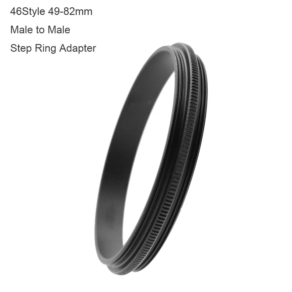Metal Step Ring Adapter 49 55 58 62 72 77 82mm Male to Male Lens Filter Adapter - Image 1 of 4