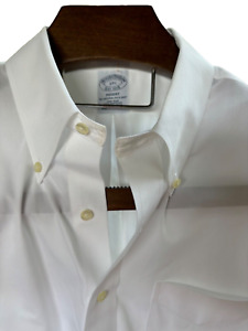 Brooks Brothers Regent XL  17.5 Short Sleeve White Button Down Dress Shirt