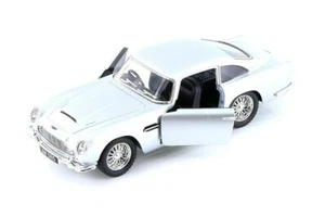 5" Kinsmart Aston Martin DB5 Diecast Model Toy Car 1:38 Pull Action Silver - Picture 1 of 1