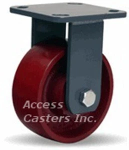 R-WH-5MB 5" x 2" Hamilton Rigid Plate Caster, Cast Iron Wheel, 1300 lbs Capacity - Picture 1 of 2