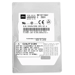 Hard Drive Toshiba MK1011GAV 10GB 4200RPM ATA 2.5" Inch - Picture 1 of 5