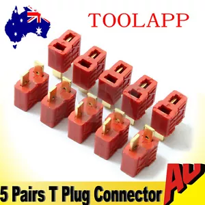 5 Pairs Anti-Slip Resistance T Plug Connector for Lipo Battery RC Helicopter Car - Bild 1 von 5