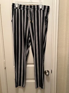 *NWT* INC International Concepts Pant - Black & White Stripe - XL - Picture 1 of 5