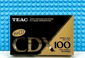TEAC CDX 100 1990 TYPE I BLANK CASSETTE TAPE (1) (SEALED) - Picture 1 of 3