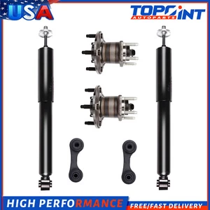 Rear Shocks Absorbers For Chevrolet Malibu Pontiac G6 w/Wheel Hubs Sway Bar Link - Picture 1 of 3