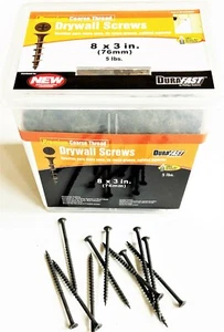 5LBS DURA FAST 3" DRYWALL SCREWS PHILLIPS COARSE THREAD BUGLE HEAD #41244 - Picture 1 of 1