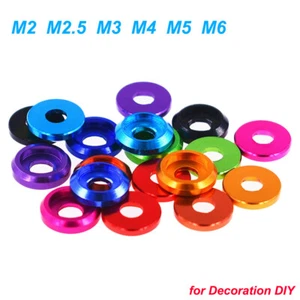Arandelas M2-M6 colorida junta de aleación de aluminio para decoración de tornillo de cabeza de sartén hágalo usted mismo - Imagen 1 de 12