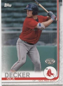 2019 Topps Pro DeBut NICK DECKER Base Single - GCL RED SOX - #65 - Picture 1 of 1