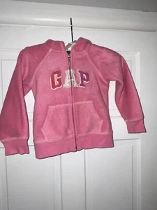 Gap Girls Pink Fleece Lined, Zipped Hoodie - Age 4 - Picture 1 of 5