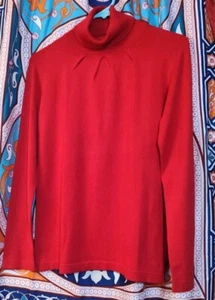 Joseph A Women's Size Medium Red Turtleneck Sweater New With Tags - Picture 1 of 5