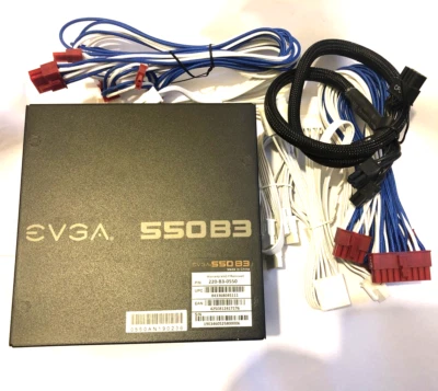 EVGA 550 B3 / 220-B3-0550 550W 80 Plus Bronze ATX Modular Power Supply - Image 1 of 4