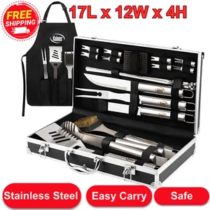 BBQ Accessories Grill Tools Grilling Gifts Men Dad Heavy Duty Stainless Steel - Picture 1 of 10