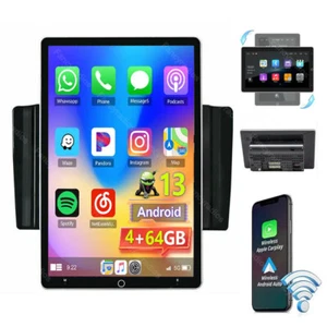 10.1'' 4+64GB Andriod 13 Rotatable Car Radio Stereo Carplay GPS WiFi Double 2Din - Picture 1 of 16