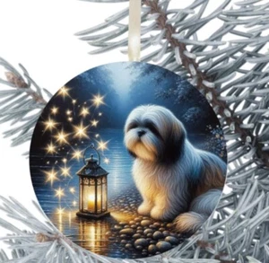 Shih Tzu Hanging Bauble Gift Present Decoration Christmas - Picture 1 of 1