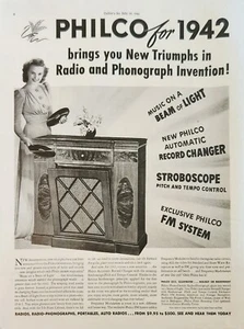 Philco 1941 para 1942 Invención de radio publicitaria y fonógrafo vintage - Imagen 1 de 1