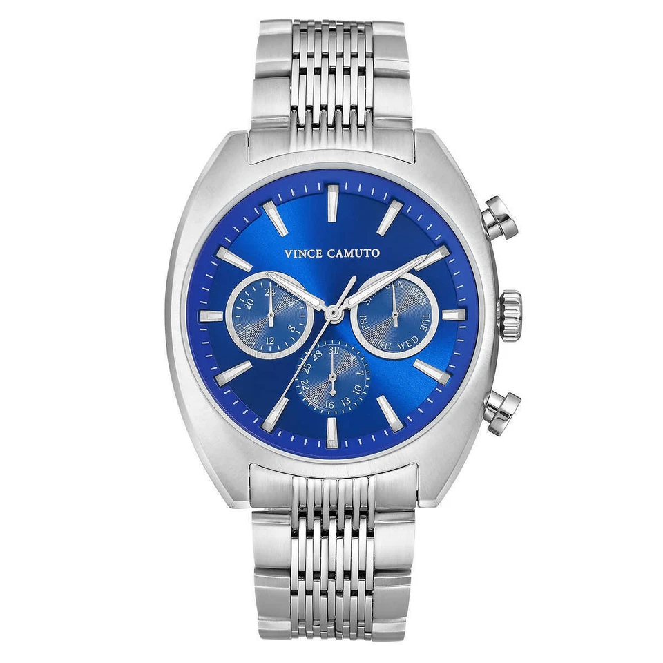 Vince Camuto 1040blsv Men's Multi Function Stainless Steel Watch Blue