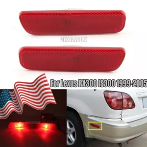 Pair Rear Bumper Side Marker Light Reflector For Lexus RX300 IS300 1999-2003 NEW - Picture 1 of 12