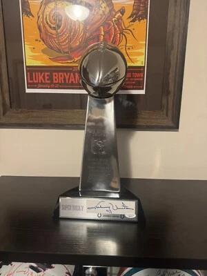 JOHNNY UNITAS SIGNED SUPER BOWL TROPHY BALTIMORE COLTS JSA AUTH - Image 1 of 4