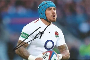 INGLATERRA, LA ROCHELLE Y EXETER RUGBY: FOTO 6x4 firmada por jack nowell + certificado de autenticidad *prueba* - Imagen 1 de 2
