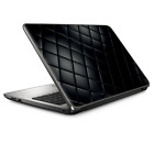 Emballage universel peaux d'ordinateur portable pour 15" - Cuir noir Chesterfield