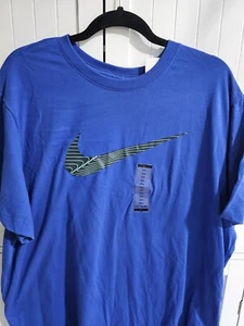 Mens NIKE Shirt NEW Royal Blue Short Sleeve Size XL - Picture 1 of 1