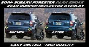 Dark Smoke Rear Bumper Reflector Overlay JDM for 2014 2014+ Subaru Forester - Picture 1 of 2