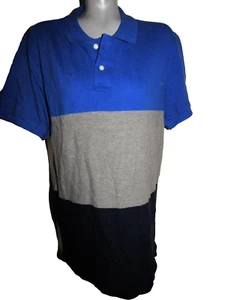 NWT, OLD NAVY Classic Polo, Men's Sz Large, Blue/Gray/Navy Shirt, 100% Cotton - Picture 1 of 10