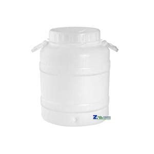 FUSTO CONTENITORE BOCCA LARGA 30 LT. BIANCO PER ALIMENTI CON TAPPO A VITE - Foto 1 di 2