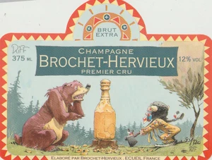 RIFF Champagner Etikett Hecht Hervieux 120 ex signiert - Bild 1 von 1