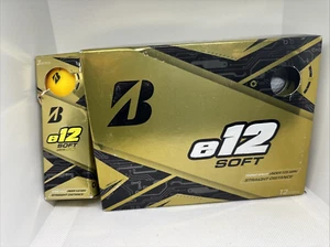 Bridgestone Straight Distance E12 SOFT Golfball Box - 1 Dutzend NEU +3 gelb NEU - Bild 1 von 3