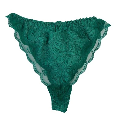 Lencería Rene Rofe Tanga de Encaje Verde Vacaciones de Navidad Para Mujer Mediana 6 Nueva De Colección Foto 1 de 4