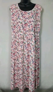 Vintage MICHAEL CARRIE Dress Women's Size Medium Floral summer Sleeveless Maxi - Picture 1 of 9