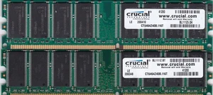 1GB 2x512MB PC-3200 DDR-400 RAM MEMORY KIT CRUCIAL INFINEON CT6464Z40B.I16T DDR1 - Picture 1 of 3
