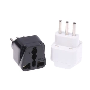 1 Piece UK/US/EU/AU To Italy Italian 3 Pin Travel Power Adapter Plug Socket - Afbeelding 1 van 14