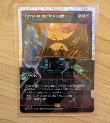Devastating Onslaught (0387) Showcase (Fracture Foil) - Edge of Eternities MTG - Image 1 of 4