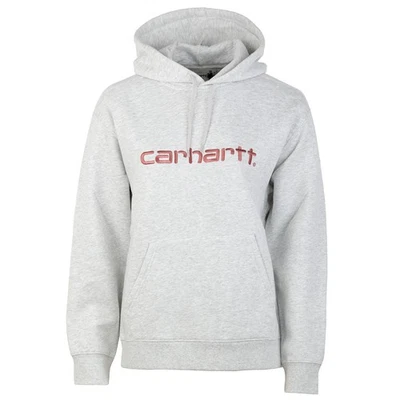 CARHARTT WIP Carhartt Woman Hooded Carhartt Sweatshirt ash - Kapuzenpullover mit Script Logo
